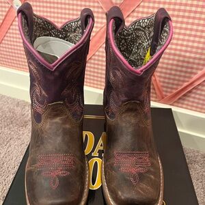 Dan Post Sand and Purple Boots